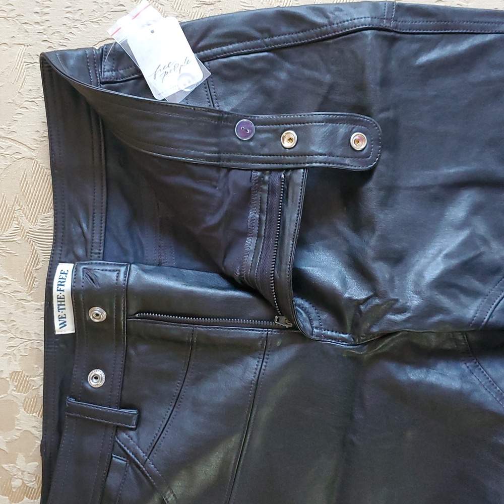 Free Pepple We The Free Rebel Vegan Leather Pants/Black - Picture 9 of 16